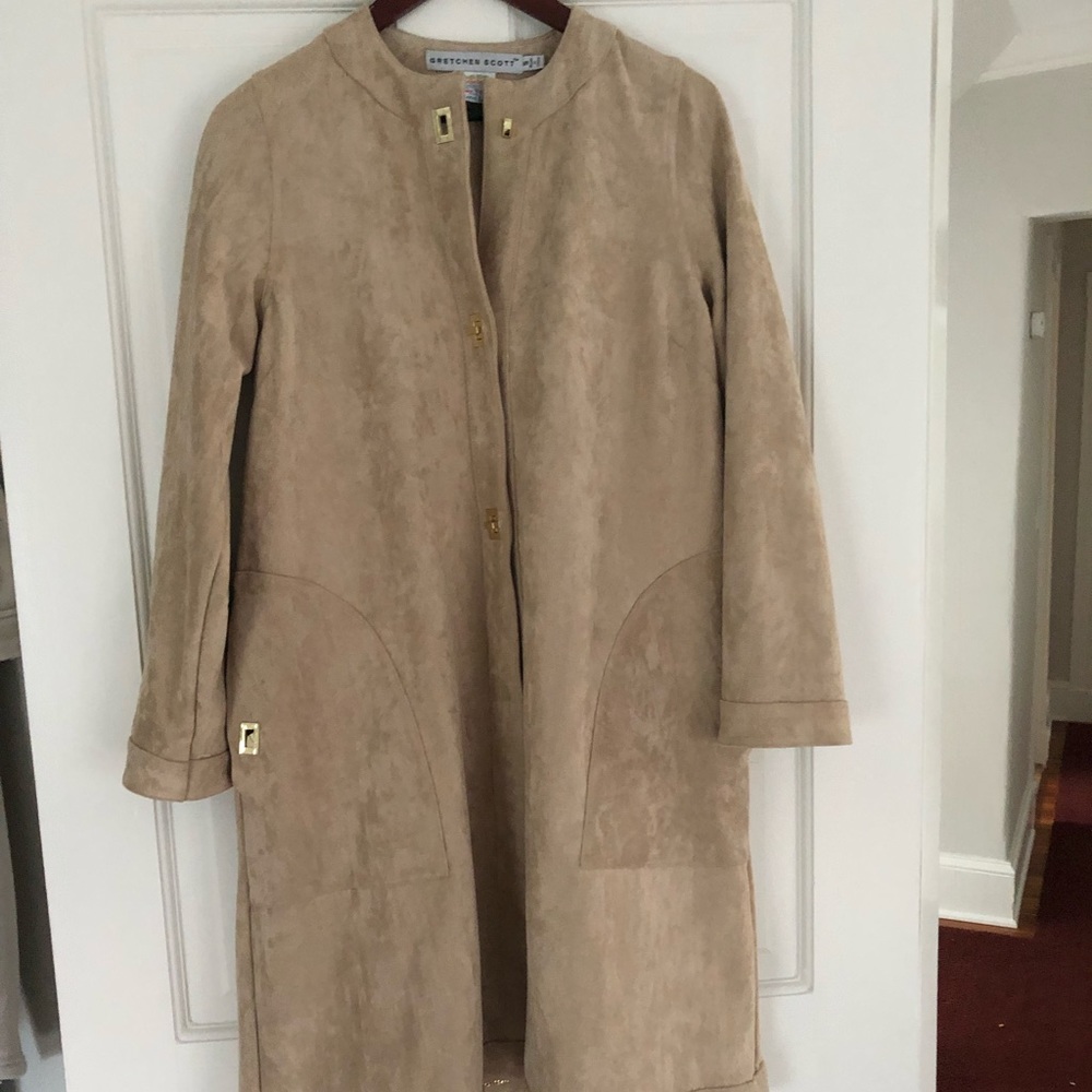 Gretchen Scott ultrasuede swing coat.